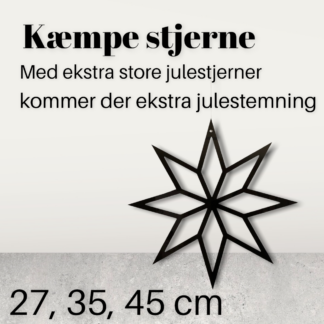 Julestjerne 27-35-45cm