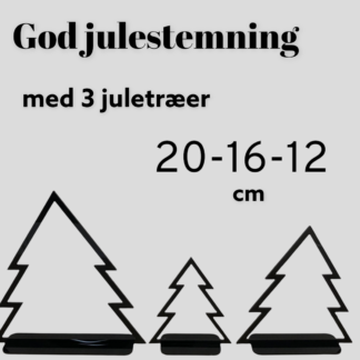 Juletræer 20-16-12cm
